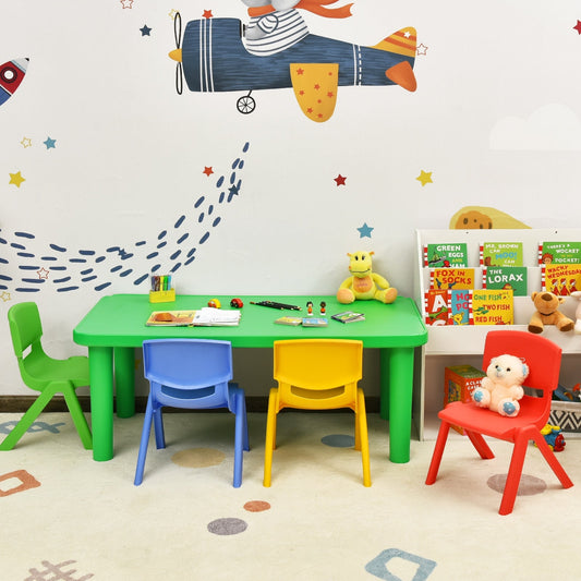 Kids Colorful Plastic Table and 4 Chairs Set - Tampa Home & Garden Store