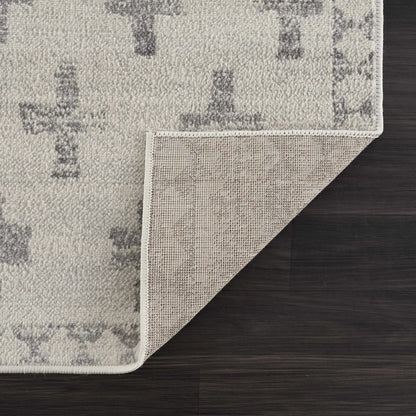 Tigris Swiss Cross Ivory and Gray Area Rug