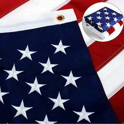 Heavy Duty American Flag with embroidered stars and brass grommets by Mercantile Mountain on Tampa Home & Garden Store