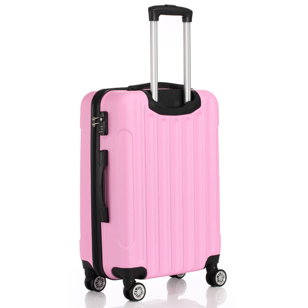 3-in-1 Travel Suitcase Pink by Mercantile Mountain with telescoping handle and spinner wheels on Tampa Home & Garden Store