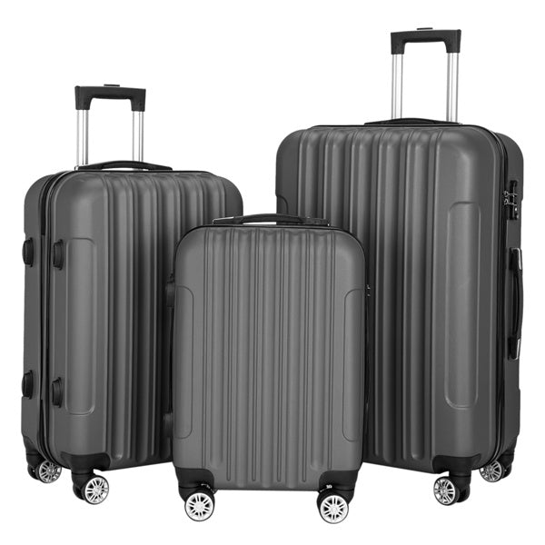 Mercantile Mountain 3-in-1 luggage set darkgray hardcase suitcases with spinner wheels three-piece on Tampa Home & Garden Store