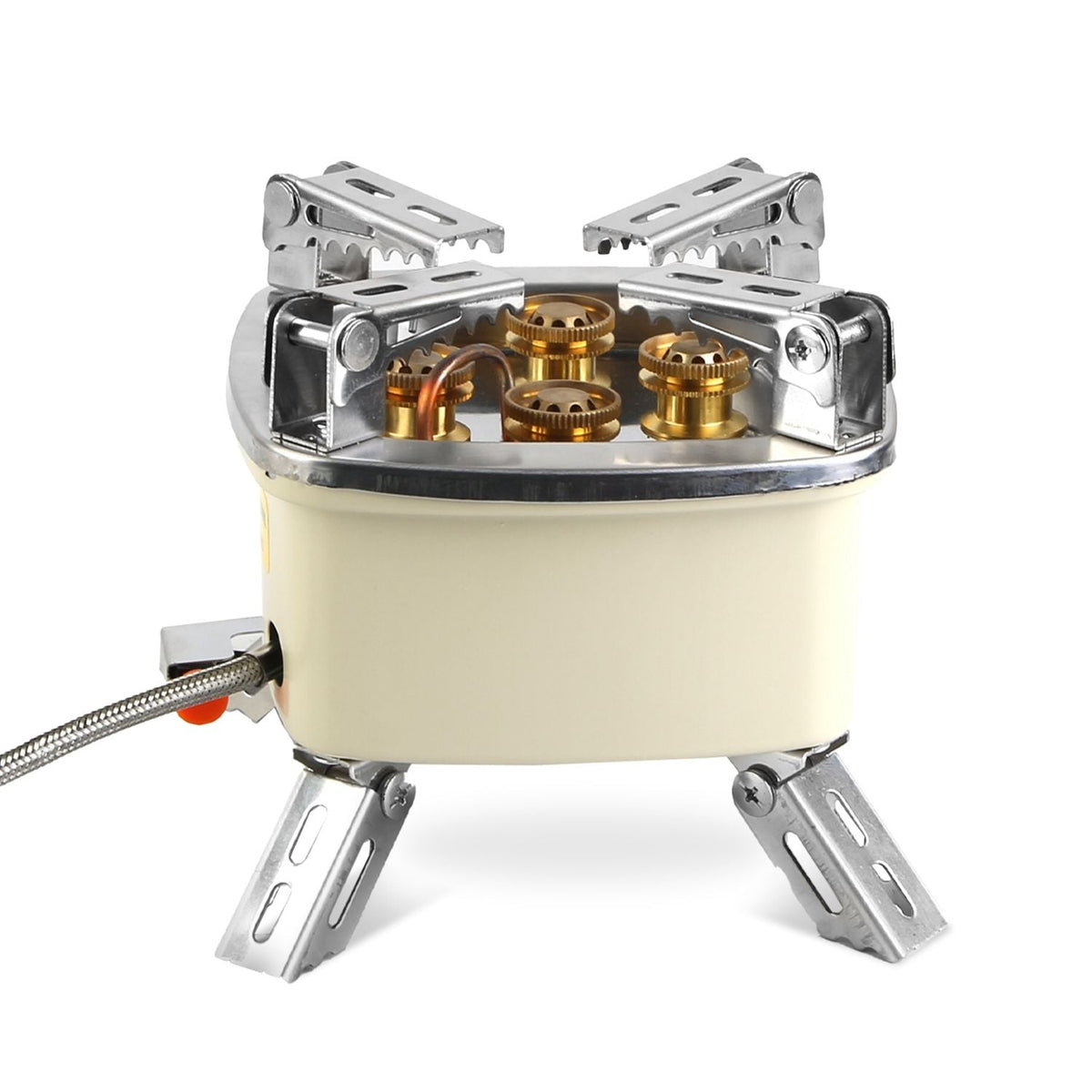 Mercantile Mountain 13000W five-burner windproof camping stove with folding legs on Tampa Home & Garden Store