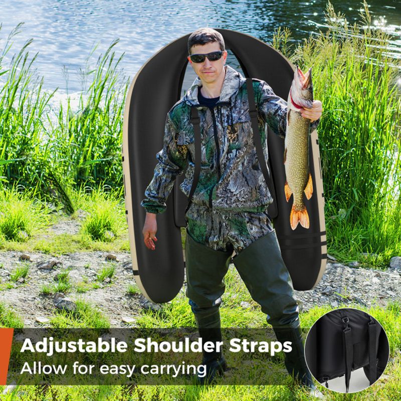 Mercantile Mountain inflatable fishing float tube with pump, storage pockets and fish ruler on Tampa Home & Garden Store