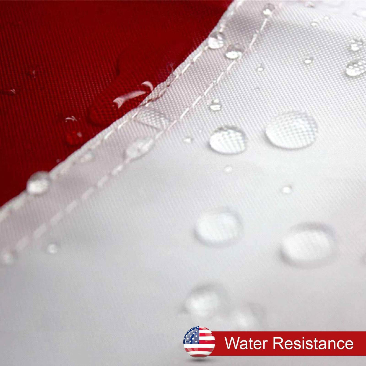 Heavy Duty Outdoor American Flag Mercantile Mountain white flag with water droplets on Tampa Home & Garden Store