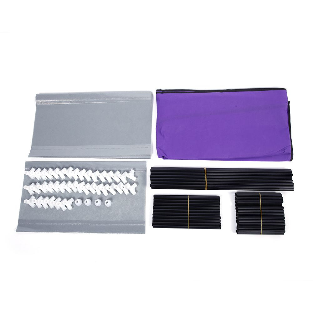 Mercantile Mountain shoe rack kit with black poles, grey fabric panels, and white connectors on Tampa Home & Garden Store