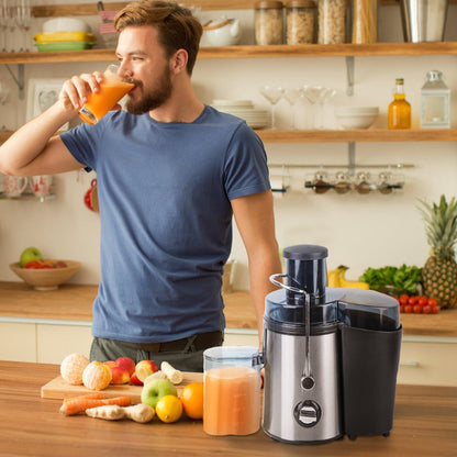 Mercantile Mountain 1000W centrifugal juicer with 2 speeds, 3.6in feed chute, 17oz juice cup on Tampa Home & Garden Store