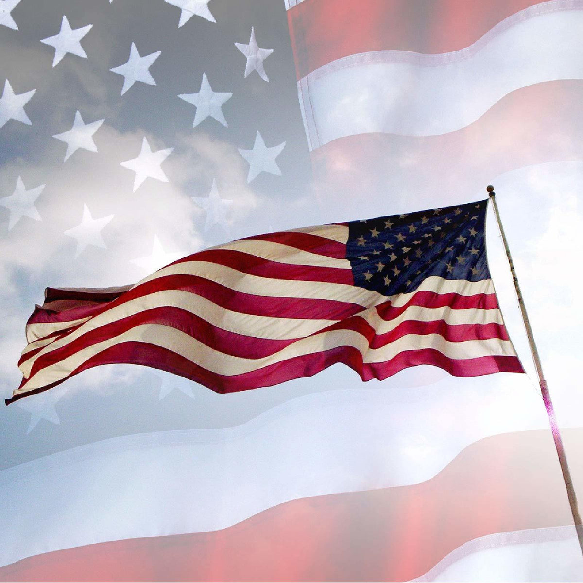 Heavy Duty American Flag with embroidered stars and brass grommets by Mercantile Mountain on Tampa Home & Garden Store
