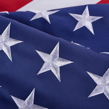 Heavy-Duty Outdoor American Flag with embroidered white stars on blue field by Mercantile Mountain on Tampa Home & Garden Store