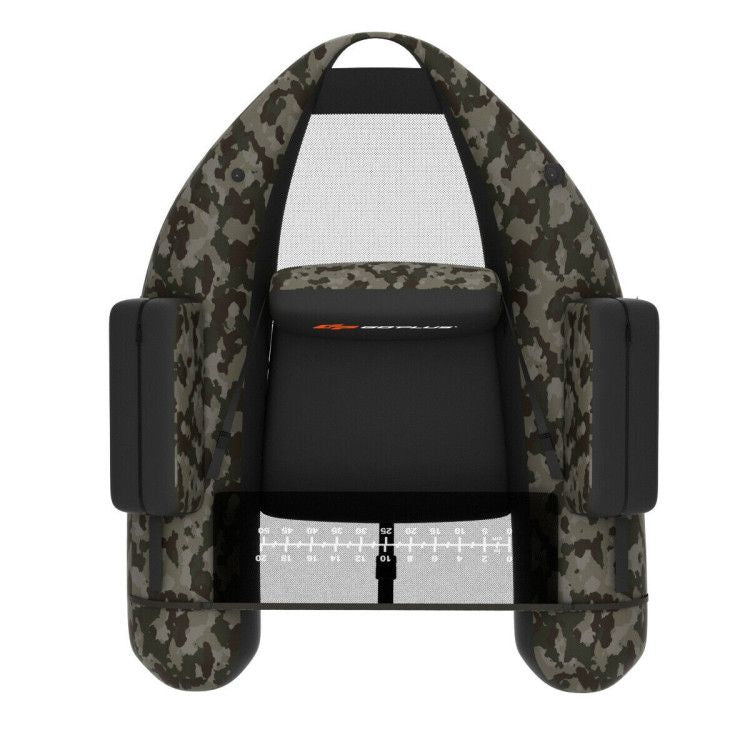 Mercantile Mountain camo inflatable fishing float tube with black seat and pump pockets w/ ruler on Tampa Home & Garden Store