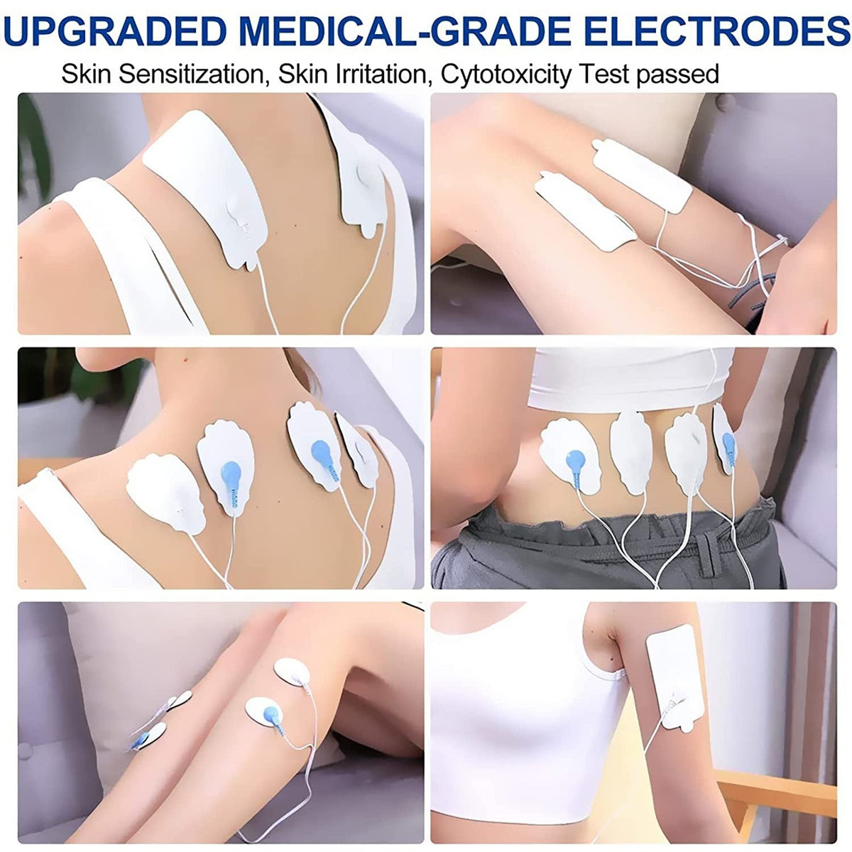 NURSAL TENS/EMS replacement pads, white 3.5mm snap electrodes, 20-pack reusable 30+ uses on Tampa Home & Garden Store