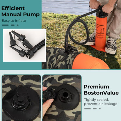 Portable Fishing Boat with 3 detachable storage boxes by Mercantile Mountain, orange pump on Tampa Home & Garden Store