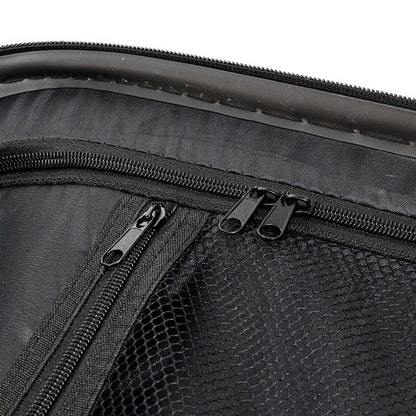 Suitcase storage bag with dual zippers, black fabric and mesh pocket on Tampa Home & Garden Store