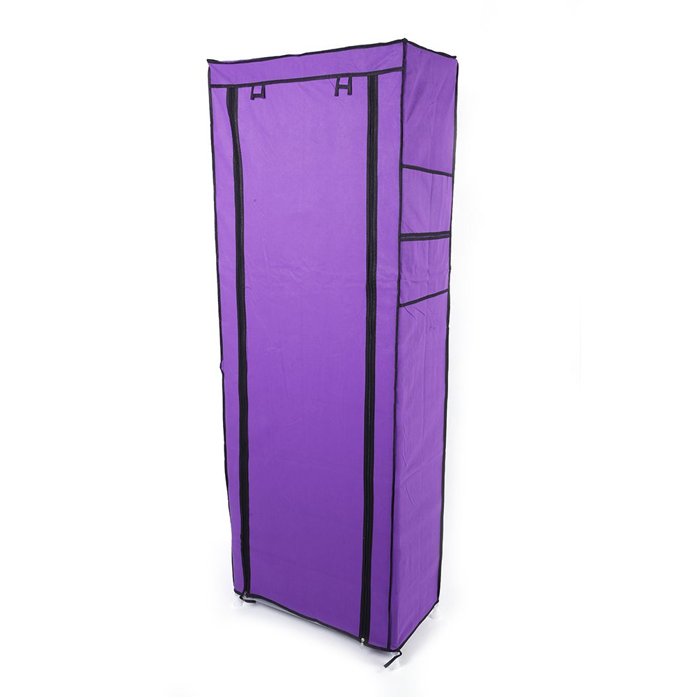 Mercantile Mountain purple non-woven fabric shoe rack storage organizer with side pockets on Tampa Home & Garden Store