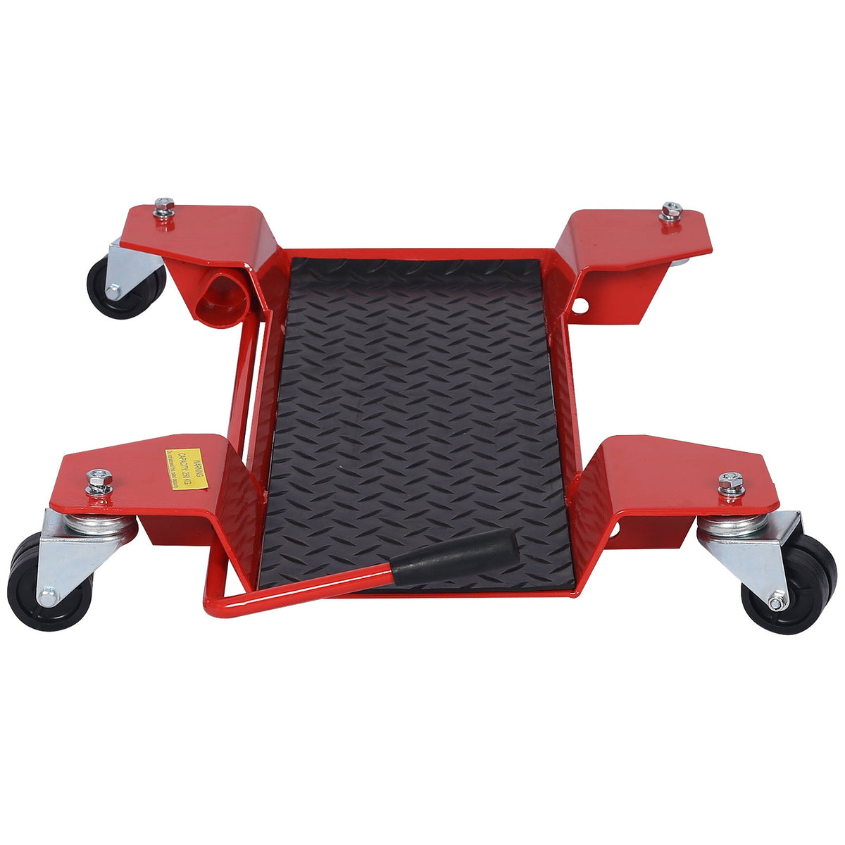 Motorcycle center stand dolly by Mercantile Mountain red with plate deck and casters on Tampa Home & Garden Store