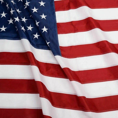 Heavy Duty Outdoor American Flag with embroidered stars on blue canton and red white stripes on Tampa Home & Garden Store