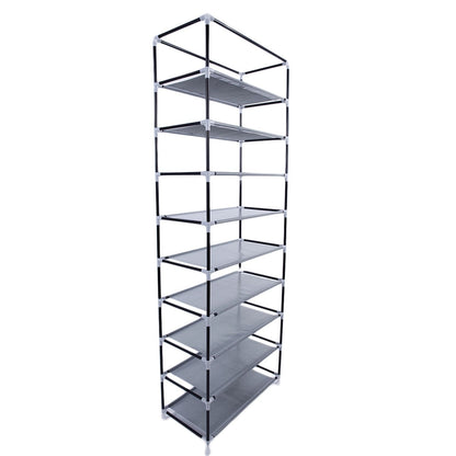 Shoe rack 10-layer non-woven fabric, black frame by Mercantile Mountain on Tampa Home & Garden Store
