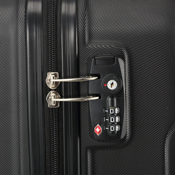 Mercantile Mountain 3-in-1 multifunctional large-capacity travel suitcase in black with built-in TSA lock and dual zippers on Tampa Home & Garden Store