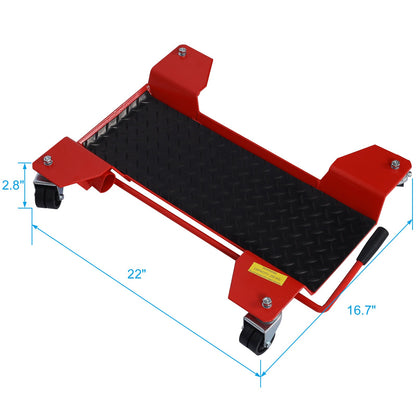 Motorcycle center dolly Mercantile Mountain red frame with diamond deck 500lb capacity on Tampa Home & Garden Store