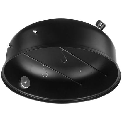 Outdoor Charcoal Smoker Grill portable barrel BBQ cooker black with interior hanging hooks on Tampa Home & Garden Store