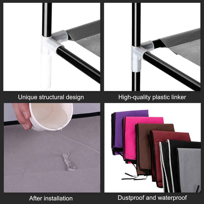 Room-saving 10-layer non-woven shoe rack black with plastic linkers by Mercantile Mountain on Tampa Home & Garden Store