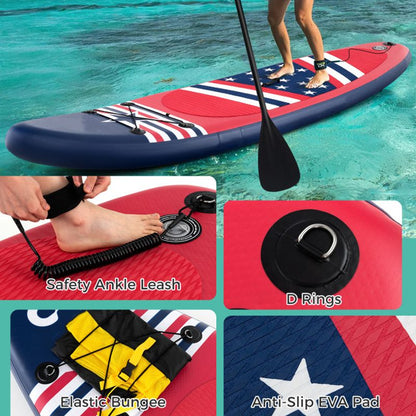 Mercantile Mountain stand up paddle board with removable fin and backpack US flag deck on Tampa Home & Garden Store