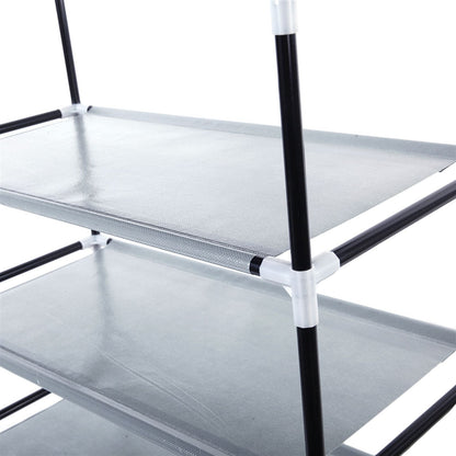 Shoe rack Mercantile Mountain black 10-layer non-woven fabric with perforated shelves on Tampa Home & Garden Store