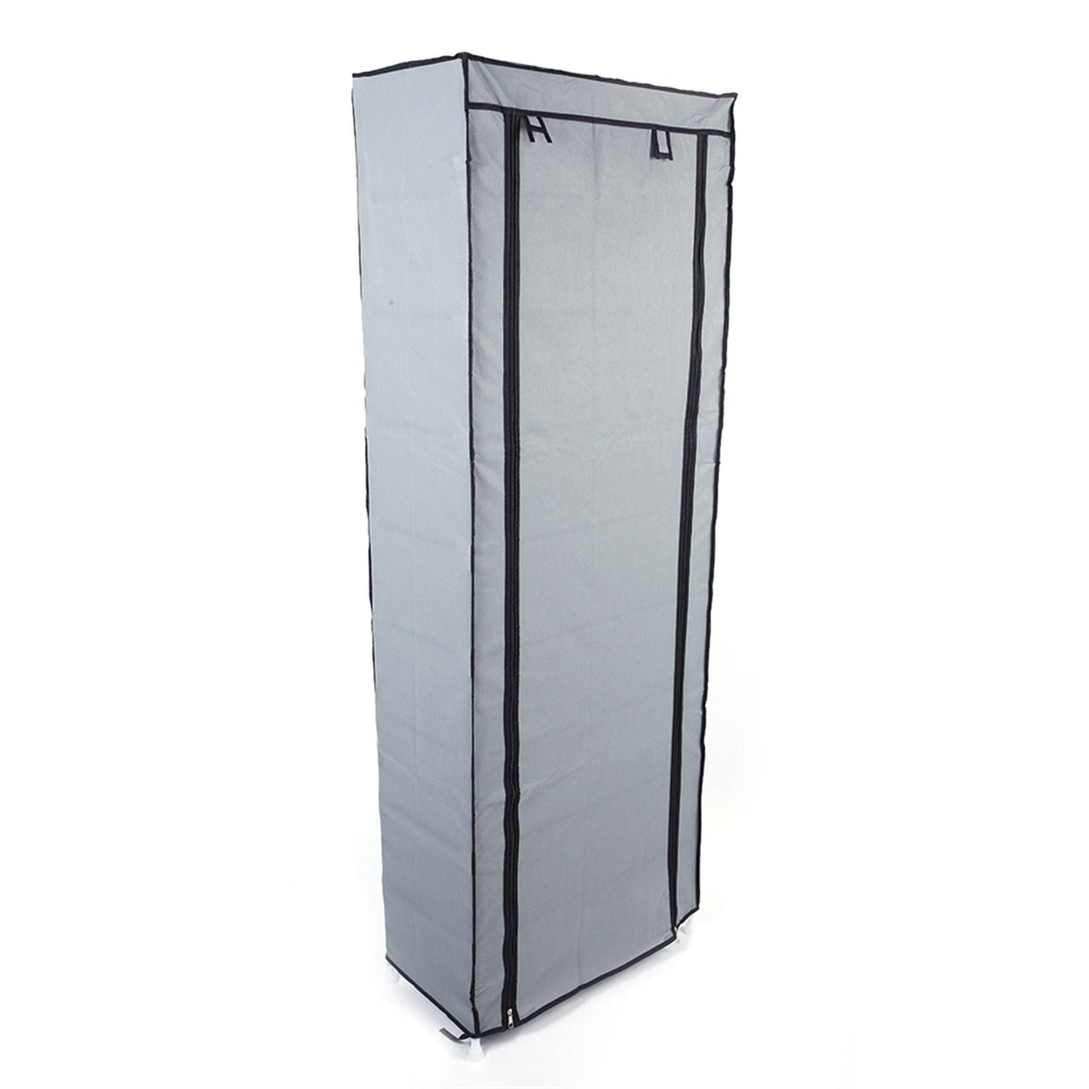 Shoe rack Mercantile Mountain non-woven fabric cover gray with black trim tall 10-layer design on Tampa Home & Garden Store