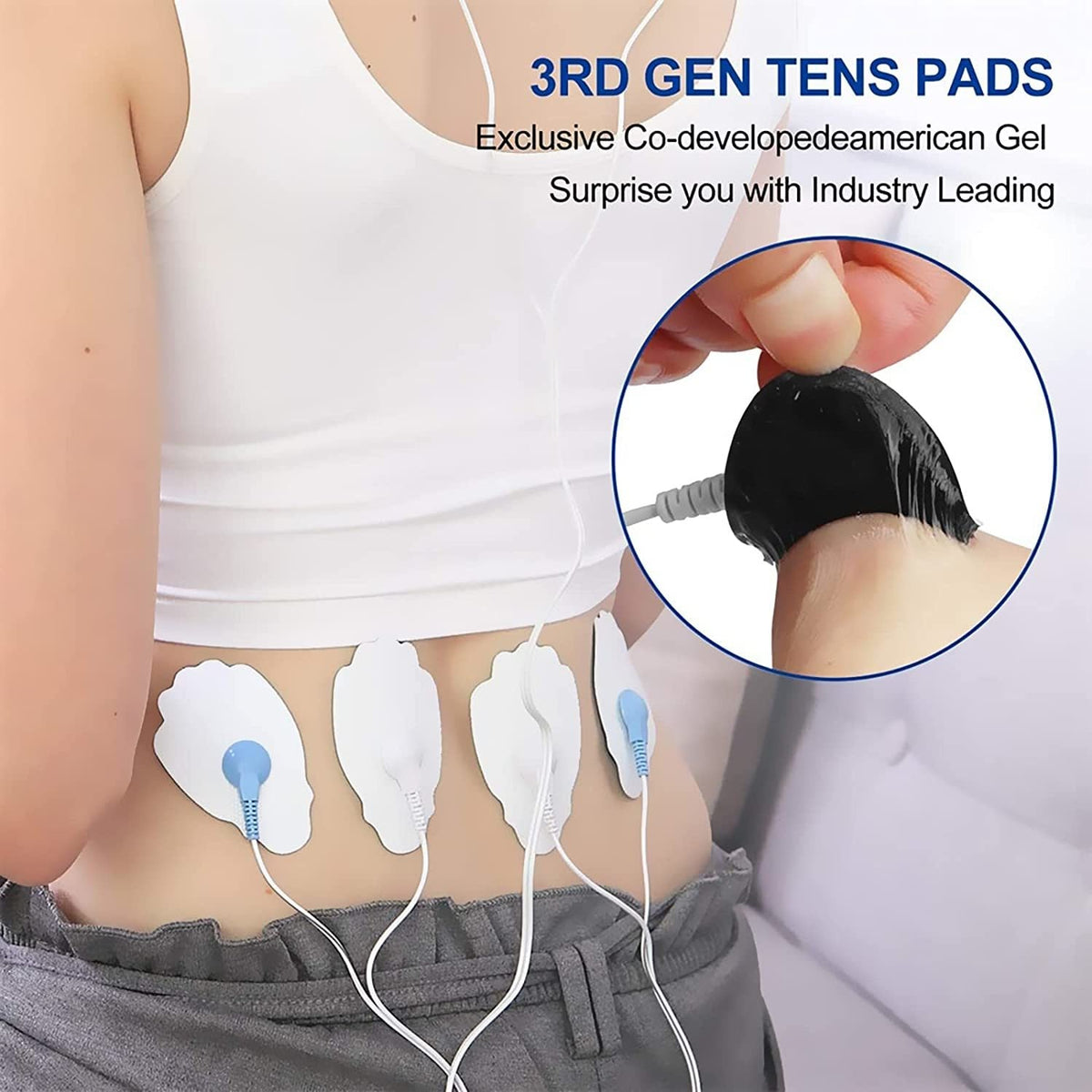 Mercantile Mountain NURSAL TENS/EMS electrode pads, 20-pack, 3.5mm snap, reusable 30+ uses on Tampa Home & Garden Store