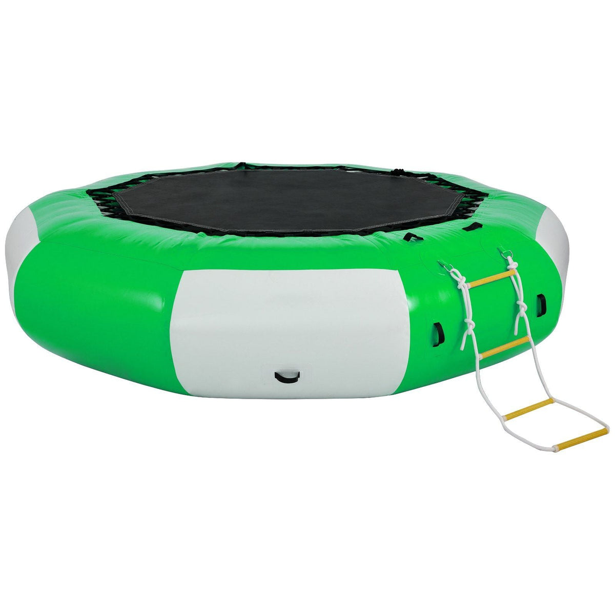 10ft inflatable water trampoline with ladder, green white bouncer with black mat on Tampa Home & Garden Store