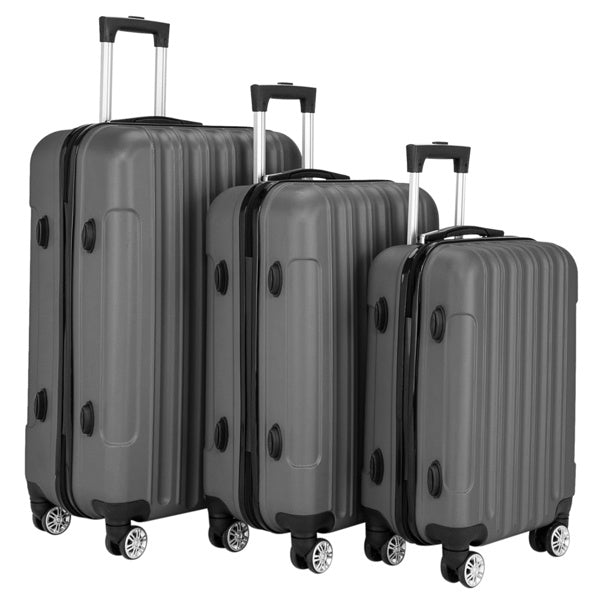 3-piece Mercantile Mountain dark gray luggage set with large capacity and spinner wheels on Tampa Home & Garden Store