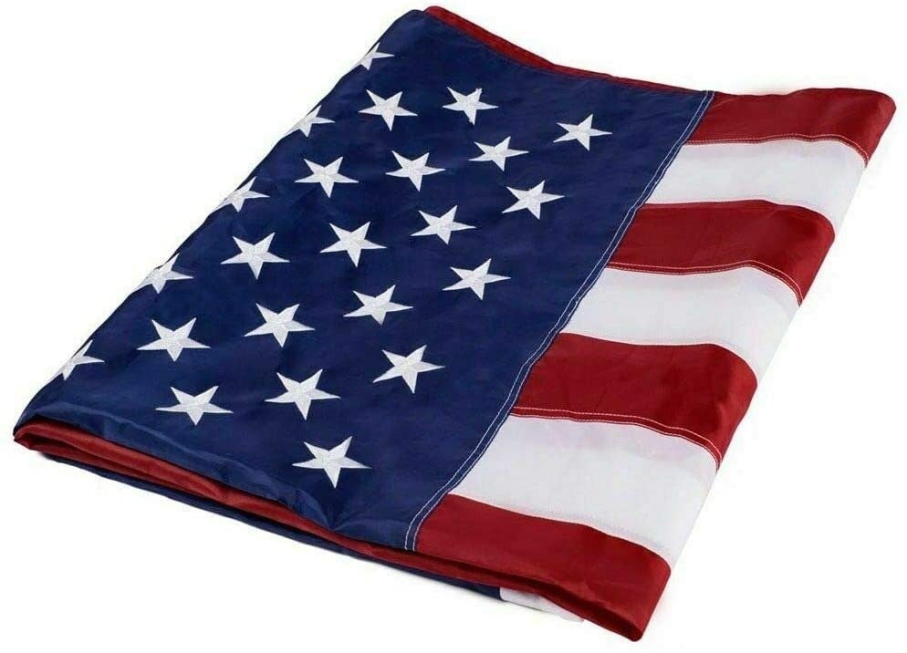 Heavy Duty Outdoor American Flag Mercantile Mountain stars on blue canton red white stripes on Tampa Home & Garden Store