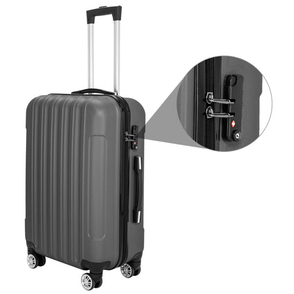 Mercantile Mountain 3-in-1 hard-shell luggage set dark gray with extendable handle and spinner wheels on Tampa Home & Garden Store