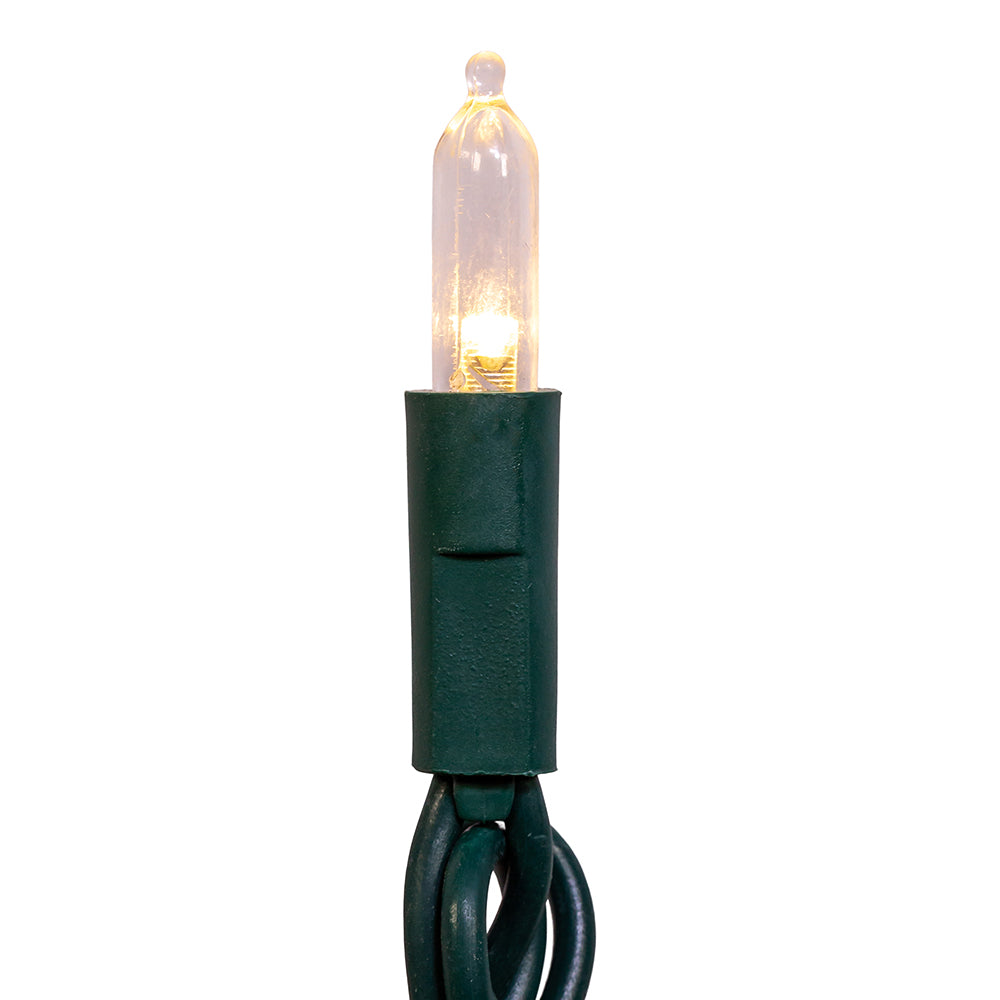 50-Light Warm White clear LED string light set on green wire by The Country Christmas Loft on Tampa Home & Garden Store