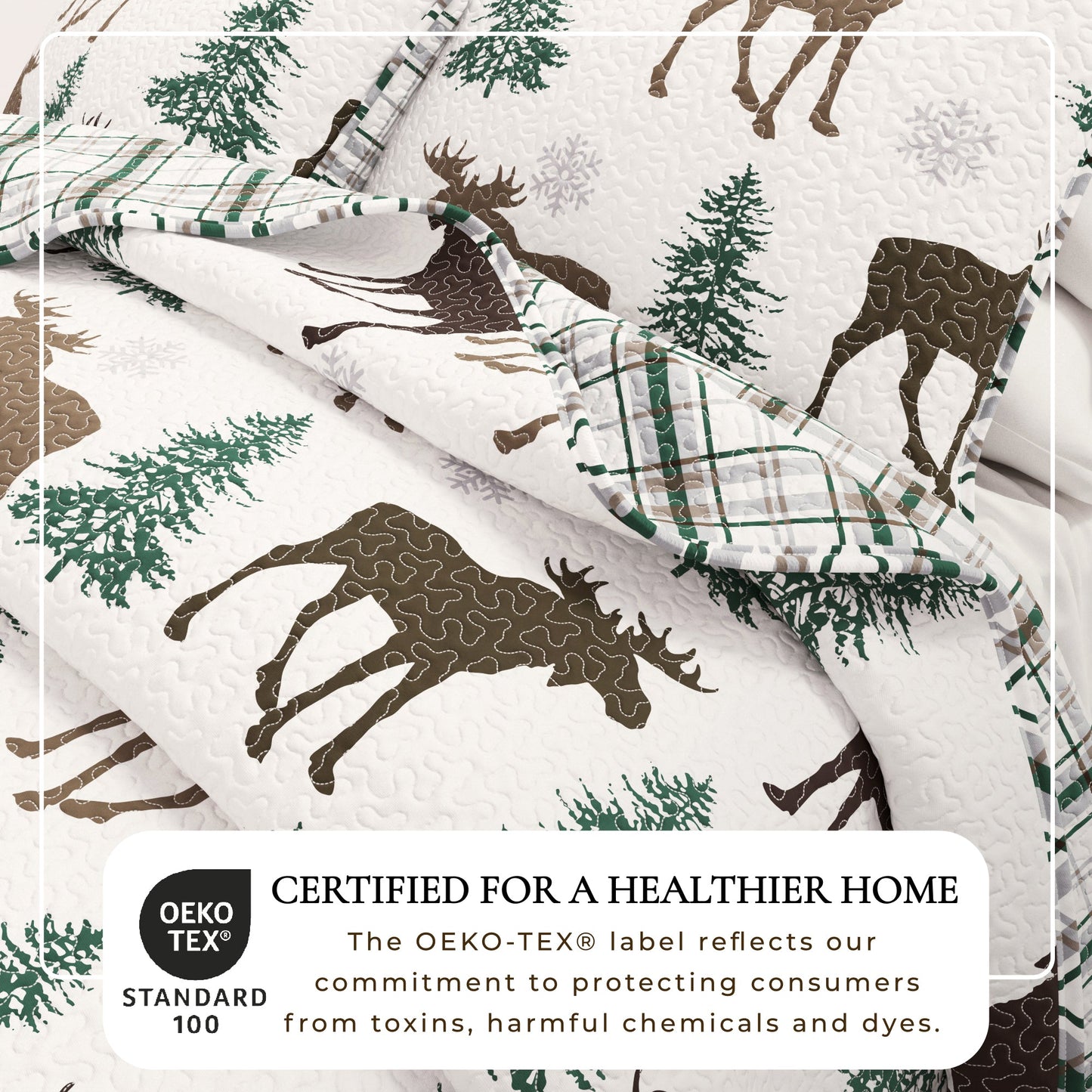 Cozy Wilderness Lodge Quilt and Moose Print