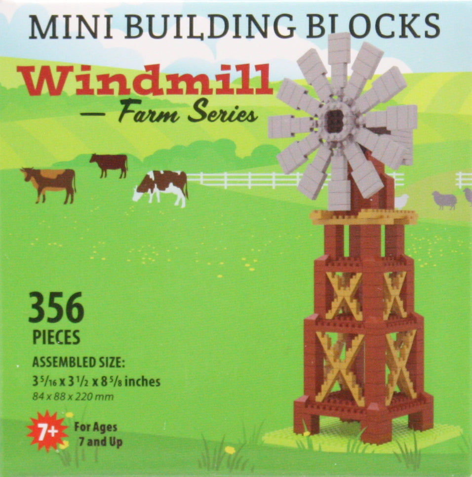 Mini blocs de construction - Série Ferme - Moulin à vent