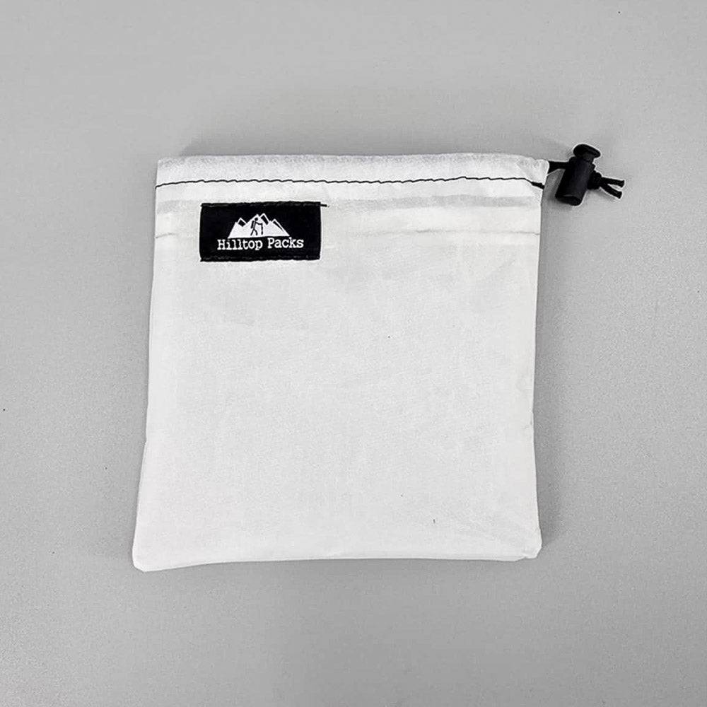 Dual Pocket Battery Bags white pouch with drawstring closure Hilltop Packs LLC patch on Tampa Home & Garden Store
