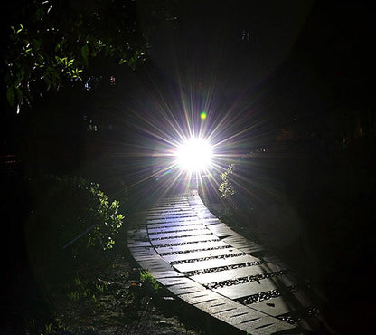 Stevvex dual-power LED flashlight with pure beam focus USB rechargeable waterproof zoom on Tampa Home & Garden Store