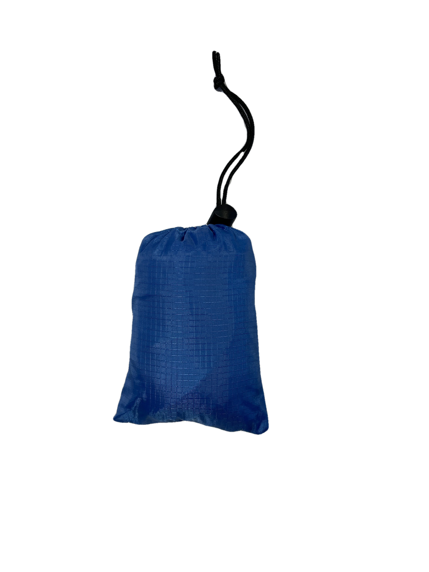 Blue bungee polyester day pack by River Country Gear with black drawstring cord on Tampa Home & Garden Store