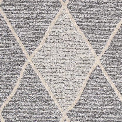 Dumlan Area Carpet rug in gray beige diamond pattern Boutique Rugs on Tampa Home & Garden Store
