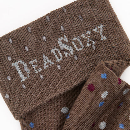 Premium Duncan Brown Micro Dot Socks for Men