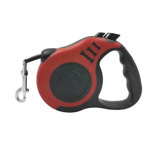 Stevvex retractable dog leash with red/black housing and comfortable grip handle on Tampa Home & Garden Store