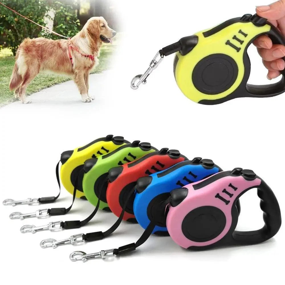 Stevvex retractable nylon dog leash in 6 colors with 360° tangle-free design and brake on Tampa Home & Garden Store