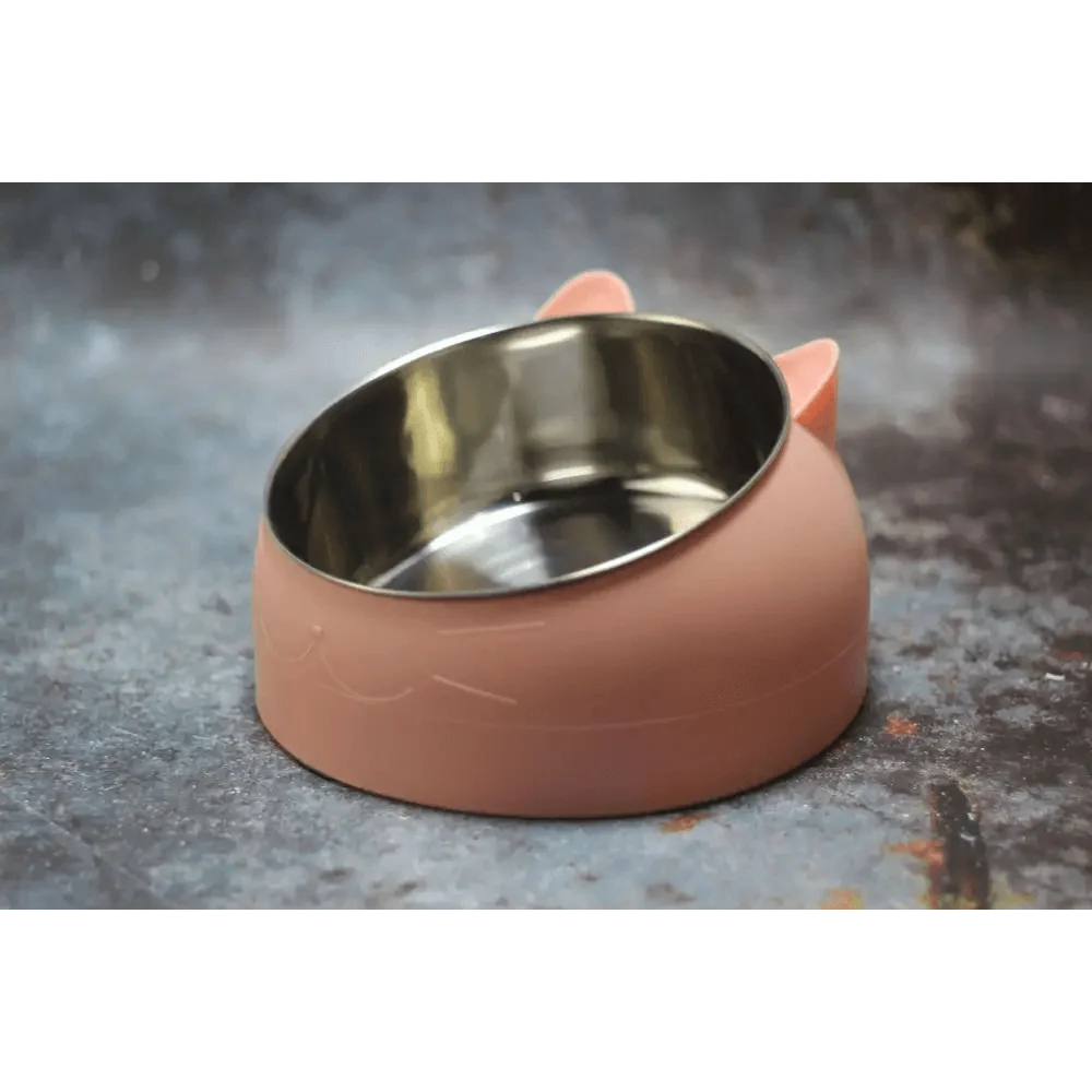 Durable Stainless Steel Cat and Dog Bowl with pink silicone exterior by Stevvex on Tampa Home & Garden Store