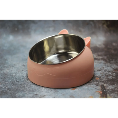Durable Stainless Steel Cat and Dog Bowl with pink silicone exterior by Stevvex on Tampa Home & Garden Store