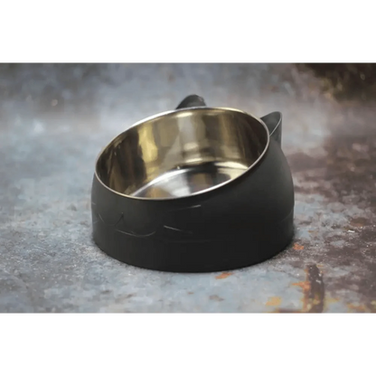 Durable stainless steel cat and dog bowl with black non-slip base by Stevvex on Tampa Home & Garden Store
