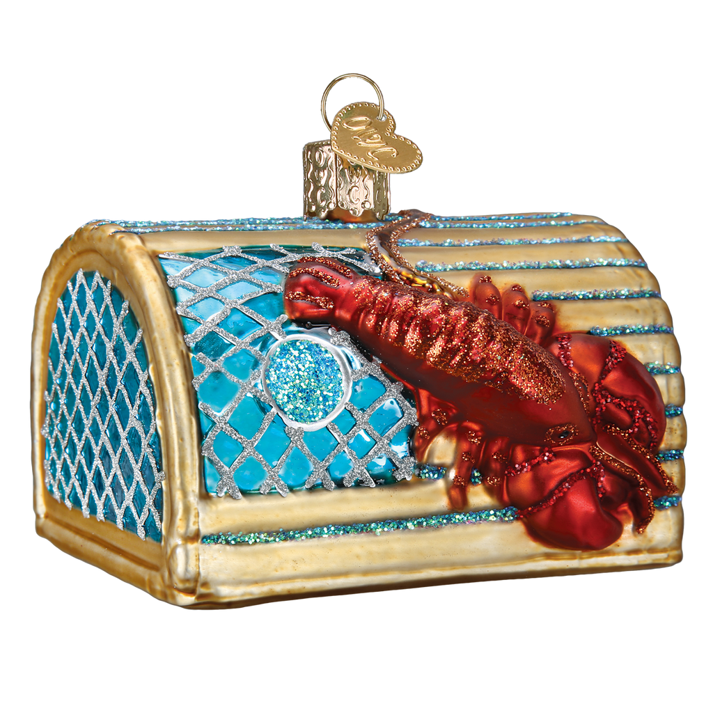 Ornement de Noël ancien en forme de casier à homard