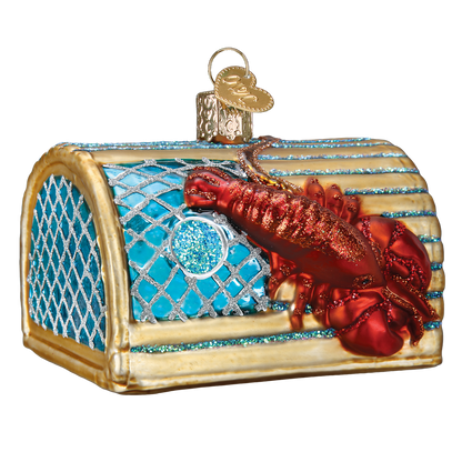 Ornement de Noël ancien en forme de casier à homard