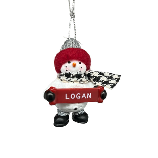 Cozy Snowman Ornament (Letters G - R) - - Tampa Home & Garden Store