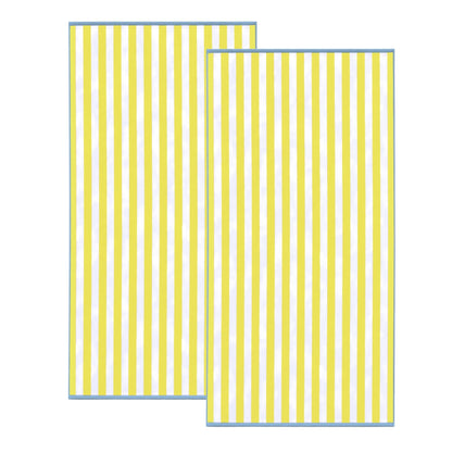 Cabana Cotton Beach Towel and Striped Border
