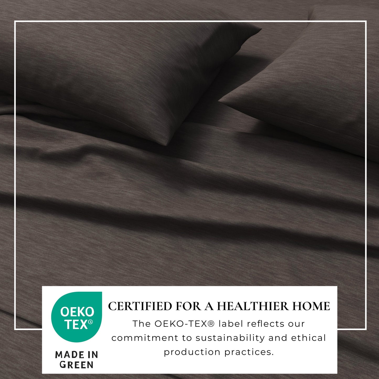 Heathered Jersey and Cotton Blend Bed Sheets